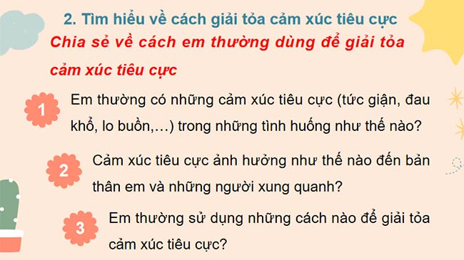 PowerPoint Chủ đề 2 Kiểm soát cảm xúc của bản thân 