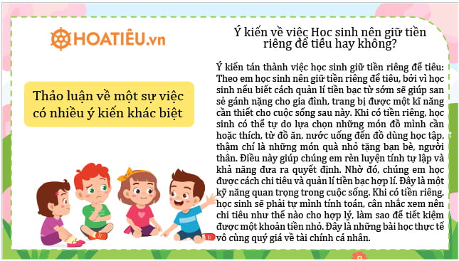 Thảo luận về một sự việc có nhiều ý kiến khác biệt