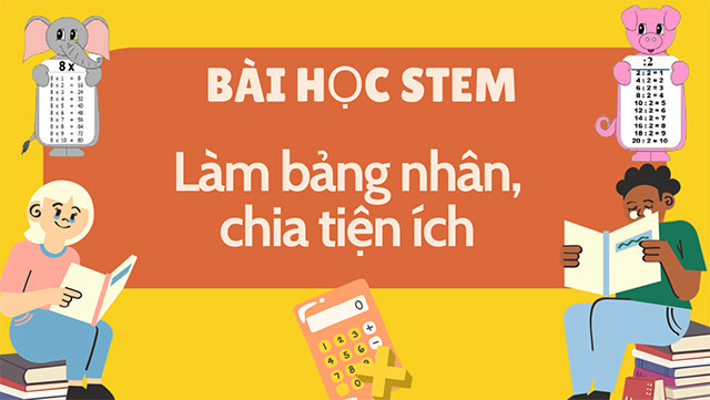 PowerPoint STEM Làm bảng nhân, chia tiện ích
