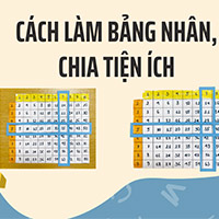 PowerPoint STEM Làm bảng nhân, chia tiện ích