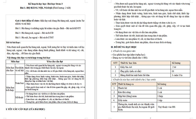 Giáo án Word STEM Làm cây gia đình