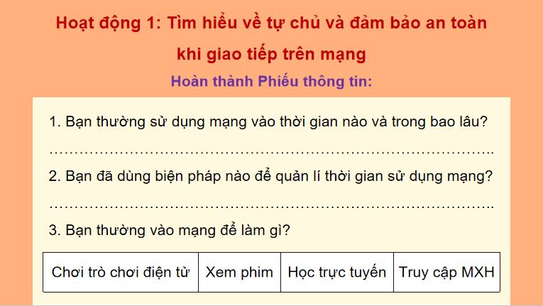 PowerPoint Hoạt động trải nghiệm 5 Tuần 23