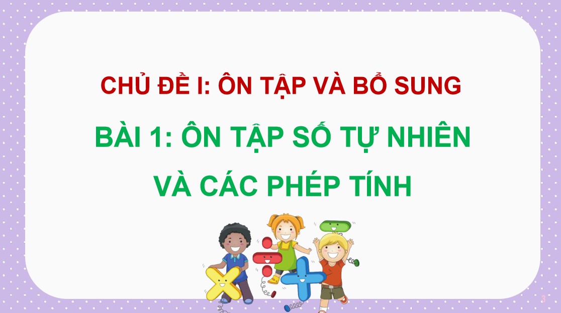Giáo án điện tử Toán 5 CTST Bài 1