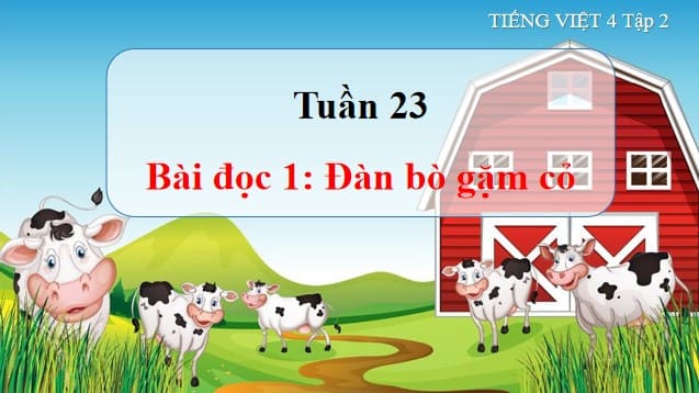Giáo án PowerPoint Tiếng Việt 4 Cánh Diều Bài 13: Đàn bò gặm cỏ