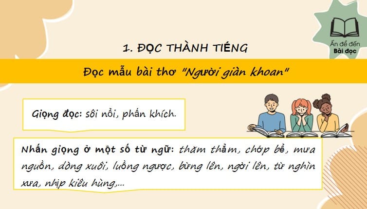 Giáo án điện tử Tiếng Việt 4 Cánh Diều Bài 13 Đọc 2: Người giàn khoan