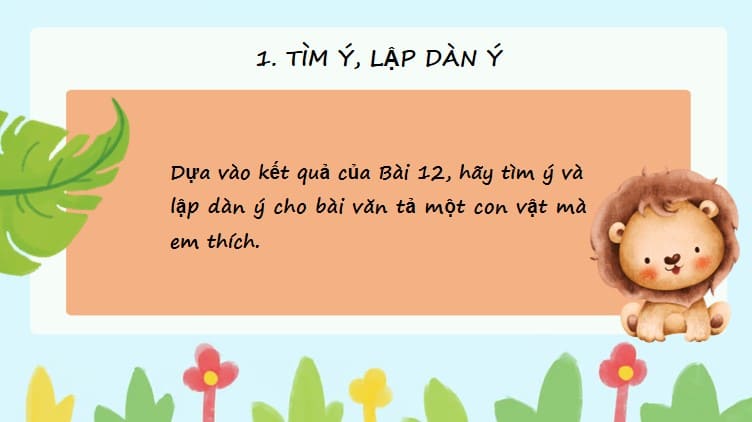 Bài giảng điện tử Tiếng Việt 4 Cánh Diều Bài viết 1: Luyện tập tả con vật