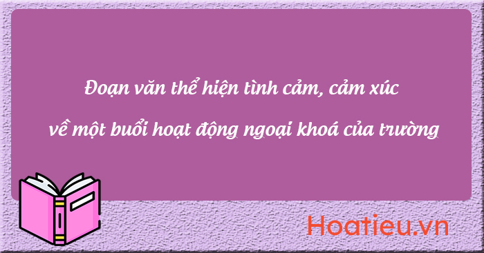 Viết đoạn văn thể hiện tình cảm, cảm xúc về một buổi hoạt động ngoại khoá của trường