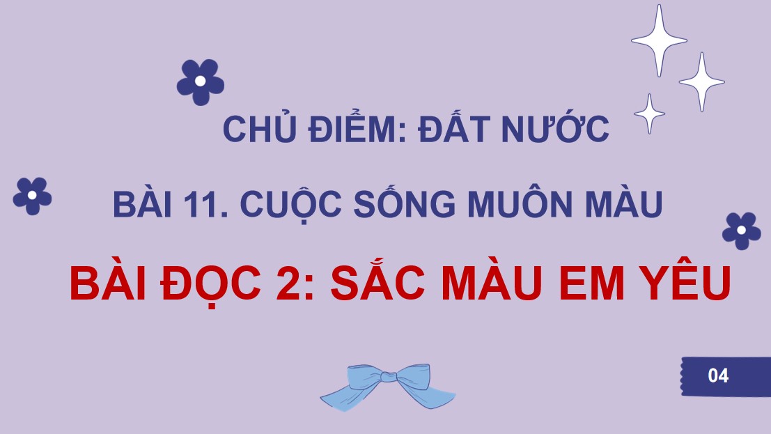 Giáo án điện tử Toán 5 Cánh Diều Bài 11 Sắc màu em yêu