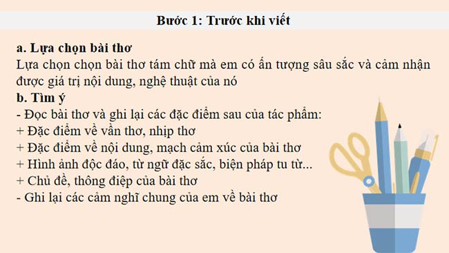 Viết đoạn văn ghi lại cảm nghĩ về một bài thơ tám chữ