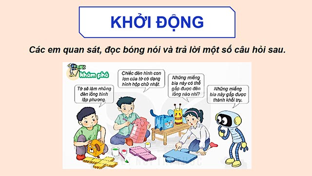  PowerPoint Hình khai triển của hình lập phương, hình hộp chữ nhật và hình trụ
