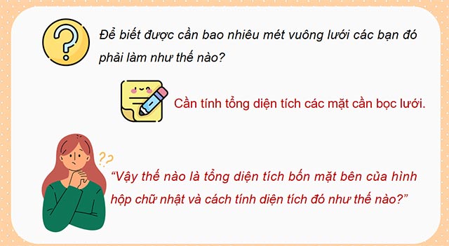 Giáo án Toán 5 Bài 50: Diện tích xung quanh và diện tích toàn phần của hình hộp chữ nhật  PowerPoint Diện tích xung quanh và diện tích toàn phần của hình hộp chữ nhật Giáo án Toán 5 Diện tích xung quanh và diện tích toàn phần của hình hộp chữ nhật  PowerPoint Diện tích xung quanh và diện tích toàn phần của hình hộp chữ nhật