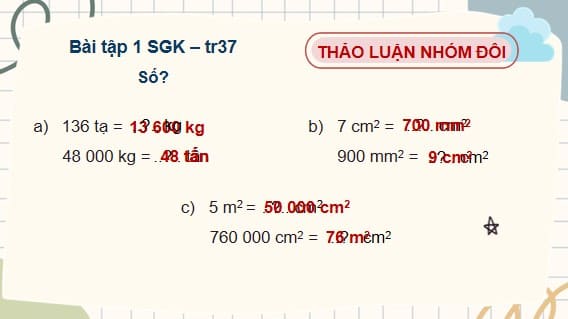 Giáo án điện tử Toán 4 Chân trời Bài 58