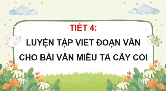 PowerPoint Luyện tập viết đoạn văn cho bài văn miêu tả cây cối
