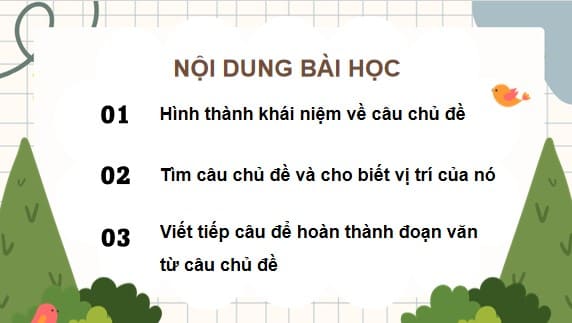 PowerPoint Tiếng Việt 4 Bài 4: Câu chủ đề