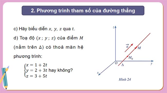 Toán 12 Bài 2: Phương trình đường thẳng
