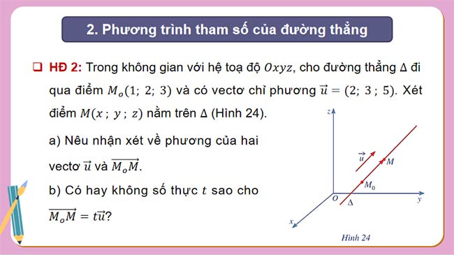 Toán 12 Bài 2: Phương trình đường thẳng
