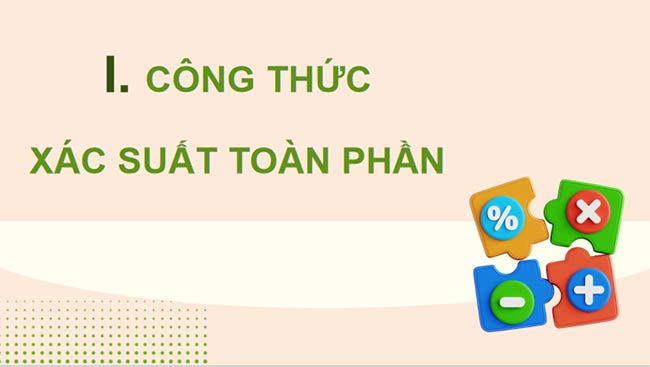 Công thức xác suất toàn phần Công thức Bayes