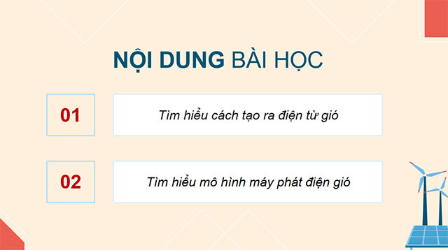 PowerPoint Công nghệ 5 Mô hình máy phát điện gió