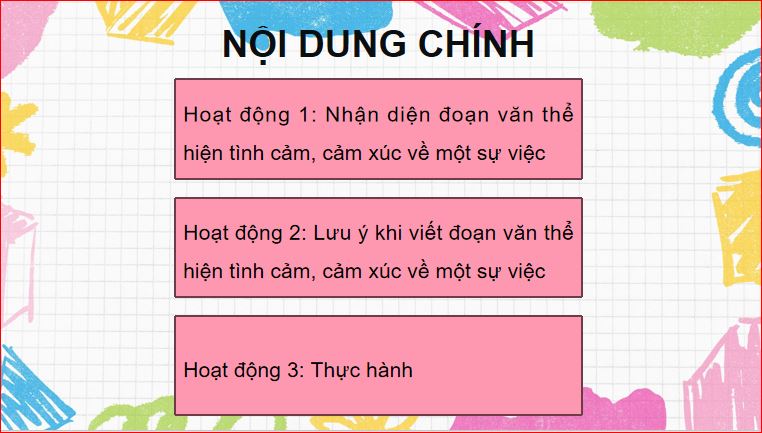 Tìm hiểu cách viết đoạn văn thể hiện tình cảm, cảm xúc về một sự việc