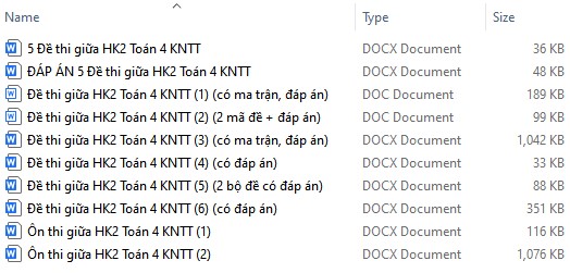 Đề kiểm tra giữa kì 2 môn Toán lớp 4 Kết nối tri thức