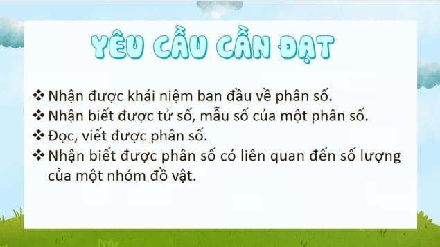 PowerPoint Toán 4 Bài 53: Khái niệm phân số