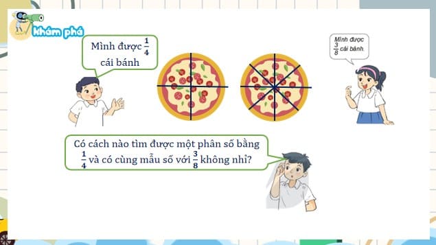 Powerpoint Bài 57: Qui đồng mẫu số các phân số