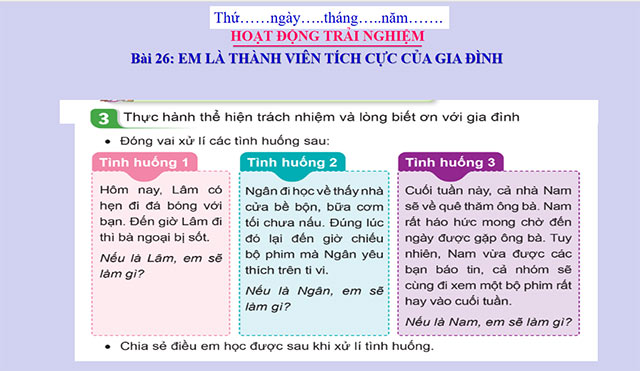 PowerPoint Hoạt động trải nghiệm 5 Tuần 26