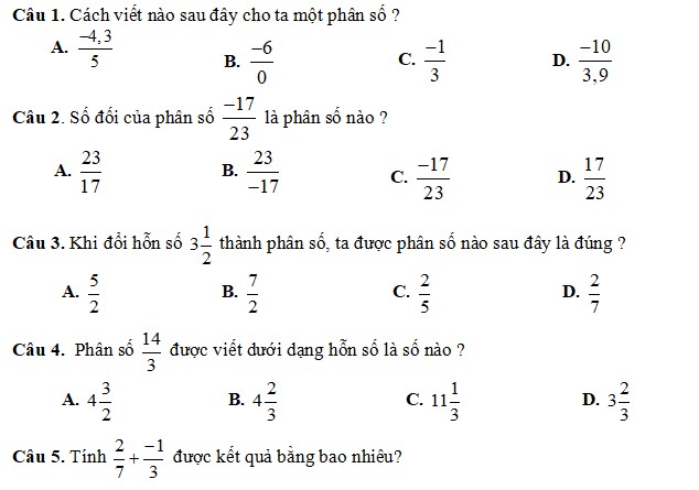 Đề cương ôn tập giữa kì 2 Toán 6 Kết nối tri thức