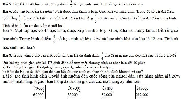 Đề cương ôn tập giữa kì 2 Toán 6 Kết nối tri thức