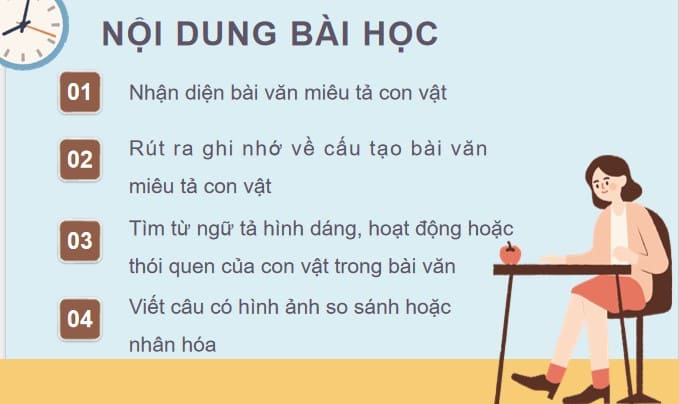 PowerPoint Tiếng Việt 4 Bài 1: Nhận diện bài văn miêu tả con vật