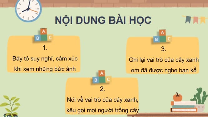PowerPoint Nói và nghe: Nói về vai trò của cây xanh