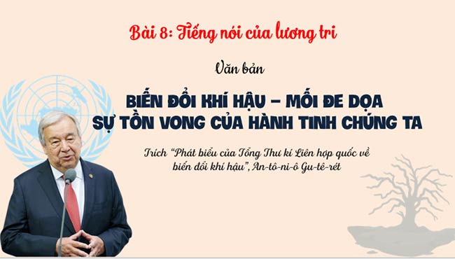 Giáo án Ngữ văn 9 Bài 8 Biến đổi khí hậu