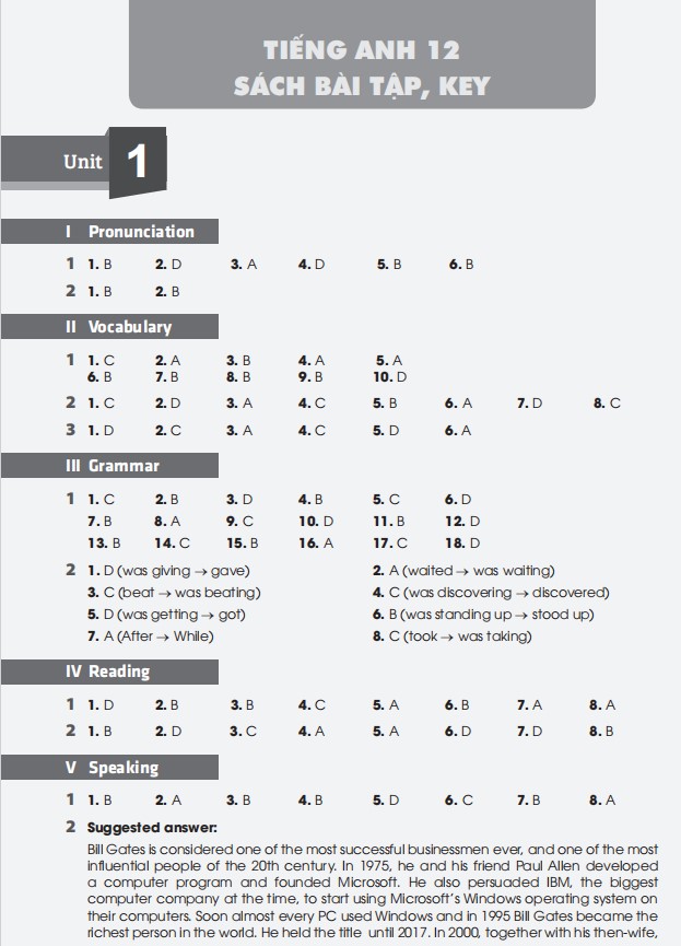 Giải sách bài tập anh 12 Global Success Unit 1