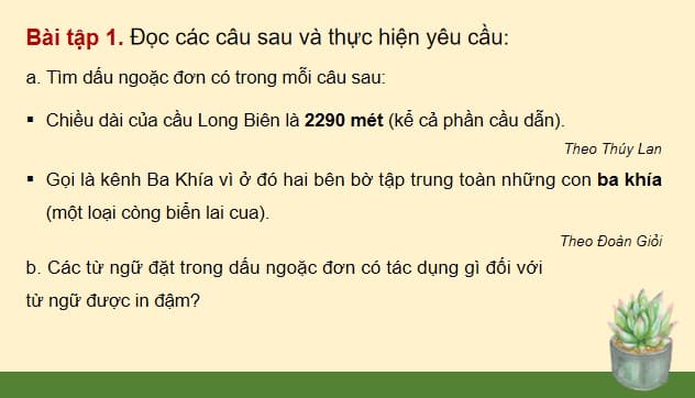 PowerPoint Tiếng Việt 4 Bài 3: Dấu ngoặc đơn