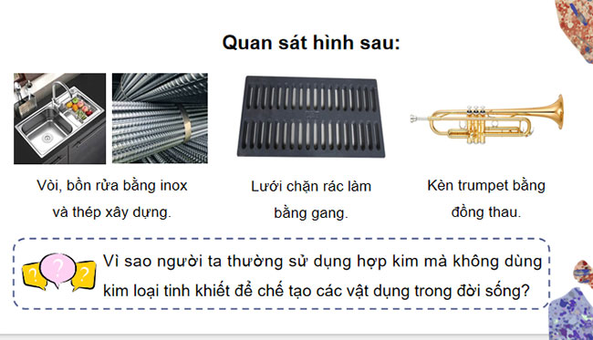 KHTN 9 Bài 18: Giới thiệu về hợp kim
