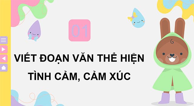 PowerPoint Viết đoạn văn thể hiện tình cảm, cảm xúc trước một sự việc