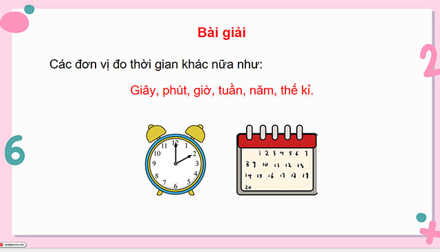 PowerPoint Các đơn vị đo thời gian