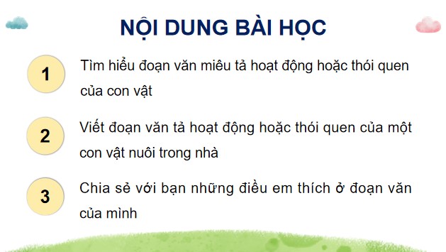 PowerPoint Tiếng Việt 4 Bài 5: Luyện tập viết đoạn văn cho bài văn miêu tả con vật