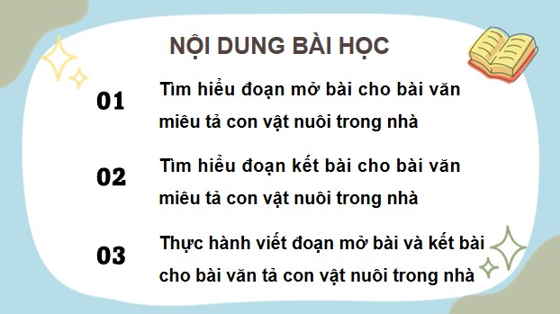 PowerPoint Tiếng Việt 4 Bài 6: Viết đoạn mở bài và đoạn kết bài cho bài văn miêu tả con vật