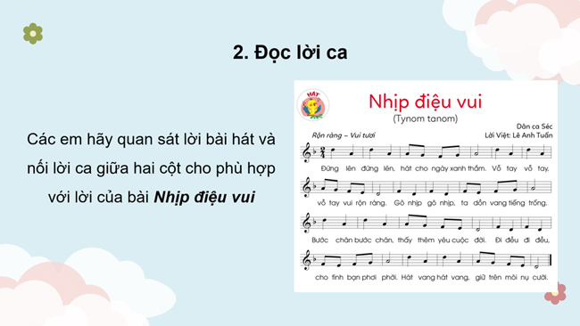 Giáo án PPT Âm nhạc 3 Cánh diều HK1