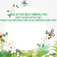 PowerPoint Ngữ Văn 8 Bài 3: Thực hành tiếng Việt: Đoạn văn, phương tiện giao tiếp phi ngôn ngữ