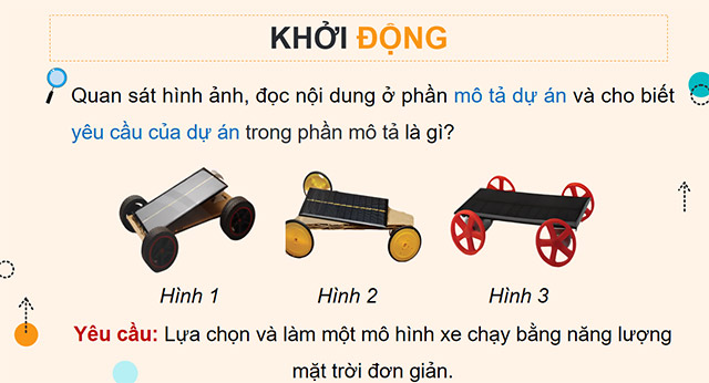 PowerPoint Công nghệ 5 Dự án: Em làm mô hình xe chạy bằng năng lượng mặt trời