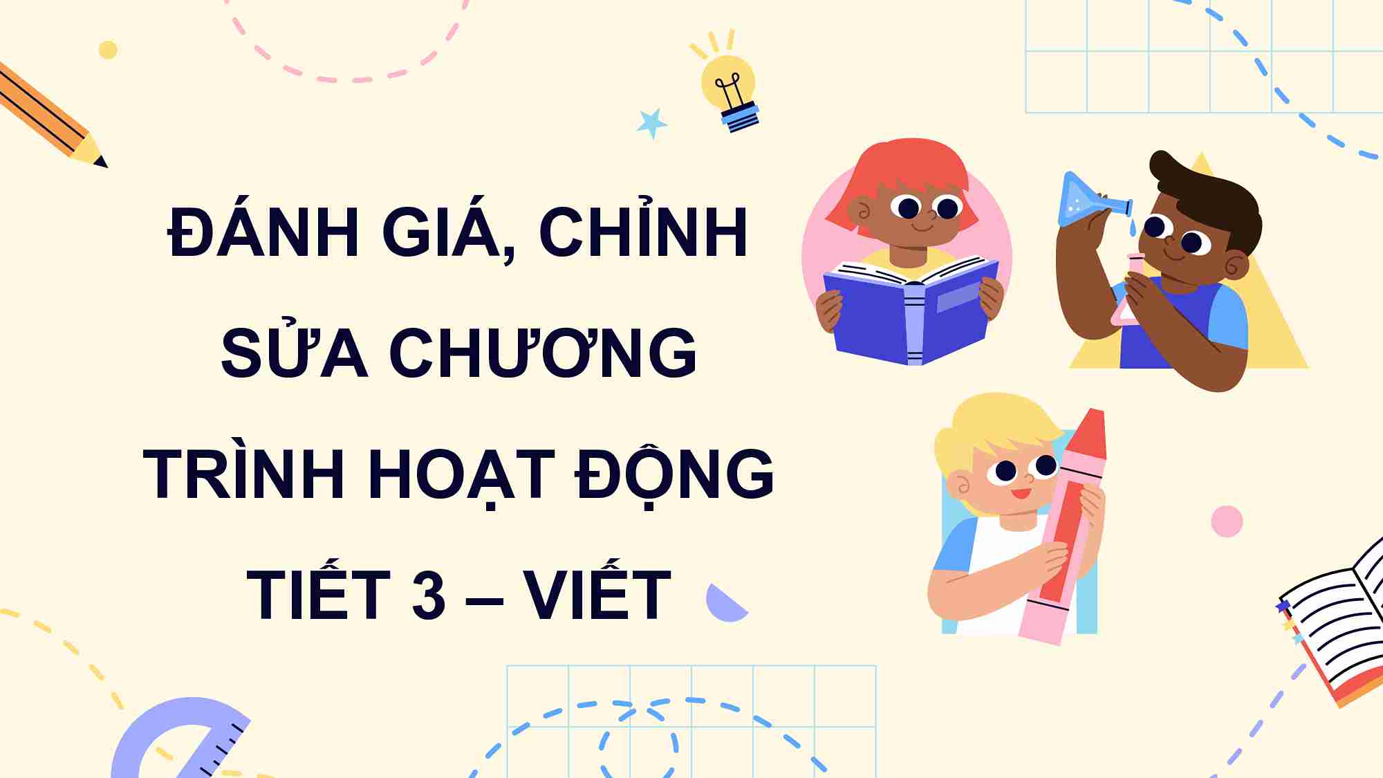 Bài 15: Đánh giá, chỉnh sửa chương trình hoạt động