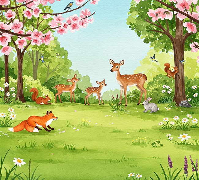 Viết 3 – 4 câu về sự thay đổi của bầu trời, cây cối,... khi mùa xuân đến