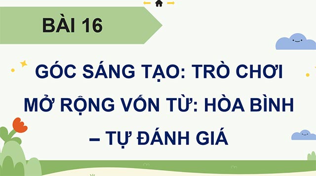 PowerPoint Trò chơi mở rộng vốn từ Hoà bình