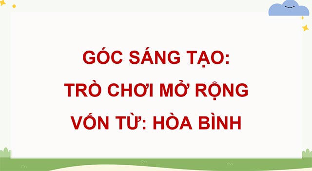 PowerPoint Trò chơi mở rộng vốn từ Hoà bình