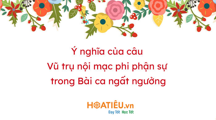 Ý nghĩa của câu Vũ trụ nội mạc phi phận sự trong Bài ca ngất ngưởng