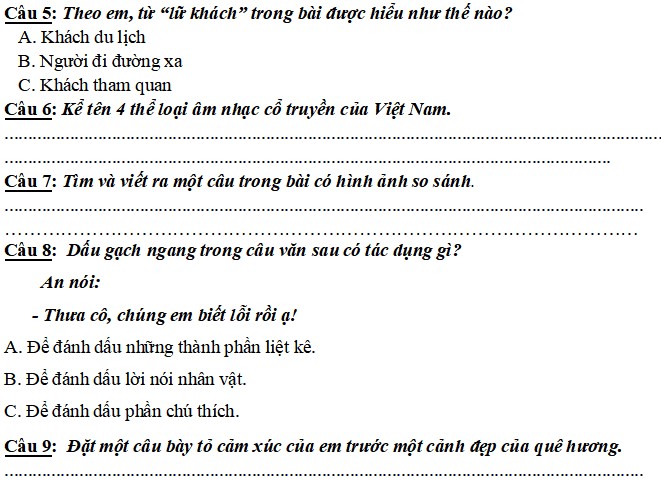 Đề cương ôn thi học kì 2 môn Tiếng Việt lớp 3 Cánh Diều