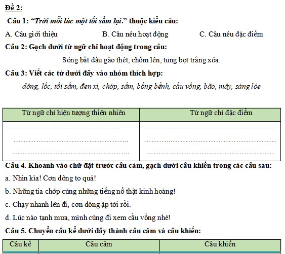  Đề ôn tập học kì 2 lớp 3 môn Tiếng Việt sách Kết nối tri thức 