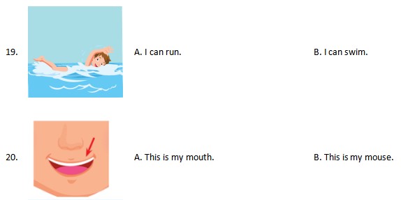 Đề thi học kì 2 Tiếng Anh 1 I-learn Smart Start